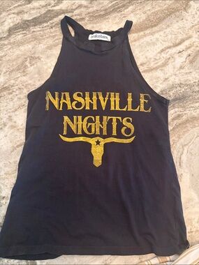 Brokedown Women's 'Nashville Nights' Black Tank Top
